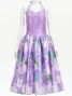 Hula Midi Halterneck Dress with Loke Lani Print / Luxury Collection / Lavender / J2759lv