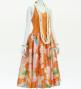 Hula Midi Halterneck Dress with Loke Lani Print / Luxury Collection / Orange / J2759or