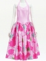 Hula Midi Halterneck Dress with Loke Lani Print / Luxury Collection / Pink / J2759pi