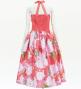 Hula Midi Halterneck Dress with Loke Lani Print / Luxury Collection / Salmon Pink / J2759spi