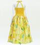 Hula Midi Halterneck Dress with Loke Lani Print / Luxury Collection / Yellow / J2759ye