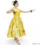 Hula Midi Halterneck Dress with Loke Lani Print / Luxury Collection / Yellow / J2759ye