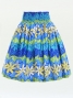 Hula Pa'u Skirt with Tiare Print / Blue / G2763