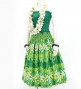 Hula Pa'u Skirt with Tiare Print / Green / J2765