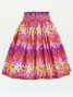 Hula Pa'u Skirt with Tiare Print / Red Purple / G2767