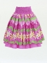 Hula Double & Reversible Pau Skirt with Tiare Print / Pink / G2772