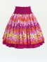 Hula Double & Reversible Pau Skirt with Tiare Print / Deep Rose / G2775