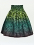 Hula Pa'u Skirt with Kahiko Print / Green&Brown / G2785