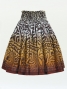 Hula Pa'u Skirt with Kahiko Print / Brown / G2787