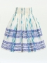 Hula Pa'u Skirt with Kahiko Print / Cream / J2791