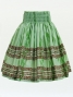 Hula Pa'u Skirt with Kahiko Print / Green / G2793