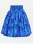 Hula Pa'u Skirt with Lehua Print / Blue / G2795