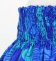 Hula Pa'u Skirt with Lehua Print / Blue / G2795