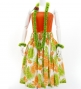 Hula Pa'u Skirt with Lehua Print / Cream / G2801
