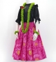 Hula Pa'u Skirt with Protea Print / Pink / G2803