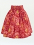Hula Pa'u Skirt with Protea Print / Red / G2805
