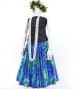 Hula Pa'u Skirt with Protea Print / Blue / G2807