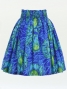 Hula Pa'u Skirt with Protea Print / Blue / G2807