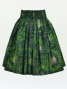 Hula Pa'u Skirt with Protea Print / Black / G2809