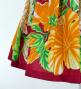 Hula Pa'u Skirt with Hawaiian Flower Print / Red / G2813
