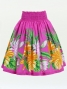 Hula Pa'u Skirt with Hawaiian Flower Print / Pink / G2815