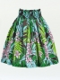 Hula Pa'u Skirt with Plumeria & Leaf Print / Brown / G2825