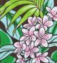 Hula Pa'u Skirt with Plumeria & Leaf Print / Brown / G2825