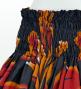 Hula Pa'u Skirt with Plumeria & Leaf Print / Black / G2827