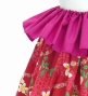 Tahitian Skirt with Plumeria Print / Red / G2835
