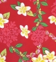Tahitian Skirt with Plumeria Print / Red / G2835