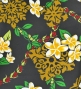 Tahitian Skirt with Plumeria Print / Black / G2836