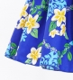 Tahitian Skirt with Plumeria Print / Blue / G2838