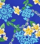 Tahitian Skirt with Plumeria Print / Blue / G2838