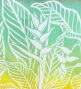 Hula Pa'u Skirt with Bird of Paradise Print / Yellow & Brown /G2941