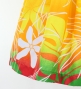 Hula Pa'u Skirt with Tiare Print / Red & Green /J2963