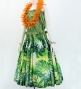 Hula Pa'u Skirt with Tiare Print / Green & Yellow /G2965