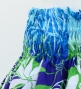 Hula Pa'u Skirt with Tiare Print / Purple & Green /G2967