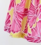 Hula Pa'u Skirt with Hibiscus Print / Yellow & Pink /G2973