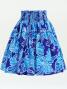 Hula Pa'u Skirt with Hibiscus Print / Blue /G2975