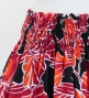 Hula Pa'u Skirt with Hibiscus Print / Black & Red /G2979