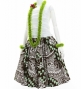 Hula Pa'u Skirt with Kahiko Print / Brown /G2985