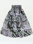 Hula Pa'u Skirt with Kahiko Print / Brown /G2985