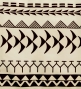 Hula Pa'u Skirt with Kahiko Print / Cream & Black /G2991