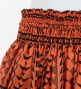 Hula Pa'u Skirt with Kahiko Print / Orange /G2995