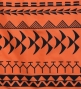 Hula Pa'u Skirt with Kahiko Print / Orange /G2995