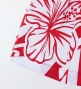 Hula Pa'u Skirt with Kahiko Print / White & Red /G2997