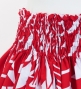 Hula Pa'u Skirt with Kahiko Print / White & Red /G2997