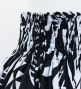 Hula Pa'u Skirt with Kahiko Print / White & Black /G2999