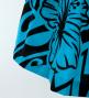 Hula Pa'u Skirt with Kahiko Print / Blue & Black /G3001
