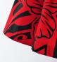 Hula Pa'u Skirt with Kahiko Print / Red & Black /G3003